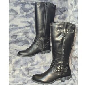 NEW Eric Michael Montana Black Leather Knee High Boots Women's SZ EU 41/ US 10.5